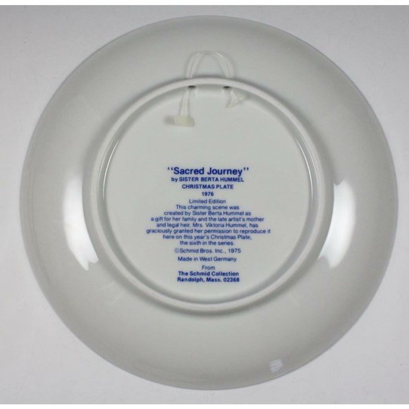 Sacred Journey 1976 Christmas Plate - Berta Hummel - Schmid  W. Germany 001 - Picture 3 of 8